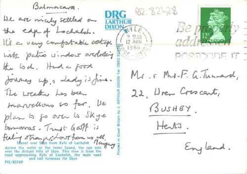 BR82428 Sonnenuntergang über Himmel von Kyle of Lochalsh Schottland