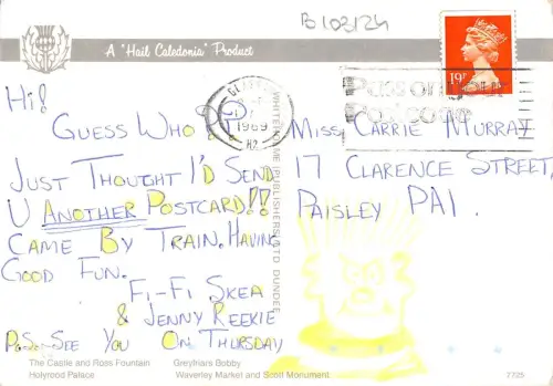 B103124 edinburgh the castle and ross fountain scotland