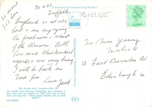 B102635 the slochd pass inverness shire scotland