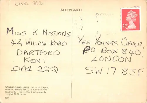 B102912 bonnington linn falls of clyde lanark scotland