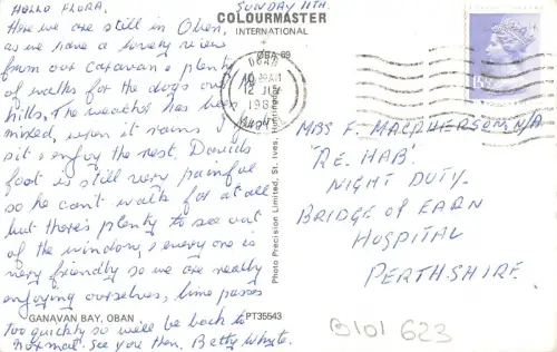 B101623 Ganvan Bay Oban Schottland 14x9cm