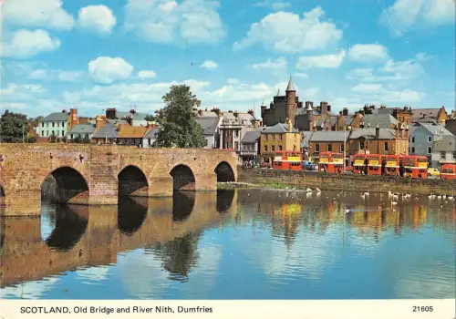 BR91542 Schottland alte Brücke und Fluss Nith Dumfries Schottland