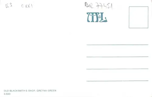 BR77451 alte Schmiede gretna grün Schottland 14x9cm