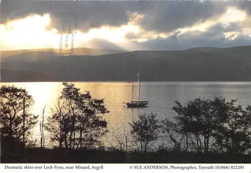 BR82751 dramatischer Himmel über Seefyne bei Minard Argyll Schottland
