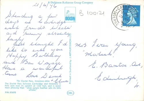 B100121 the slochd pass inverness shire scotland