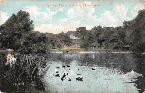 uk32022 central lake in park darlington uk