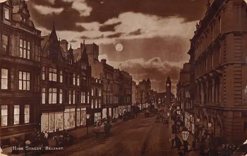 uk32976 high street belfast northern ireland real photo uk