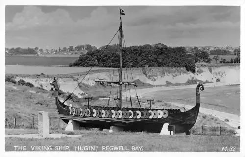 uk32751 Wikingerschiff Hugin Pegwell Bay Echtfoto UK