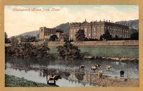 BR97545 Chatsworth House from River Cow Valentine UK