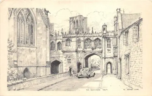 BR62066 The Chain Gate Wells Auto Postkarte UK