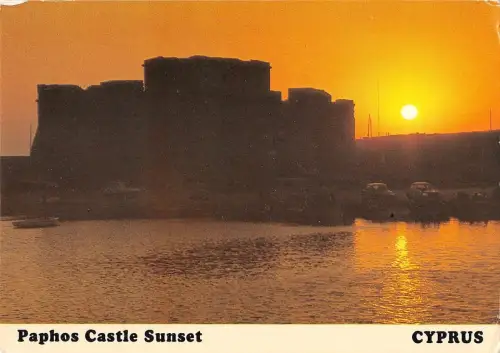 B96331 Paphos Schloss Sonnenuntergang Zypern