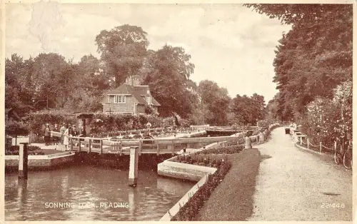 uk32518 sonning lock reading real photo uk