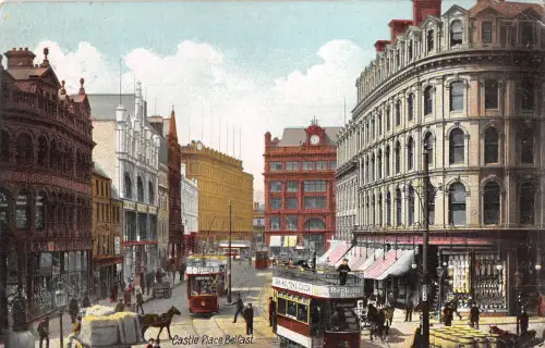 uk32978 castle place belfast northern ireland real photo uk tramway