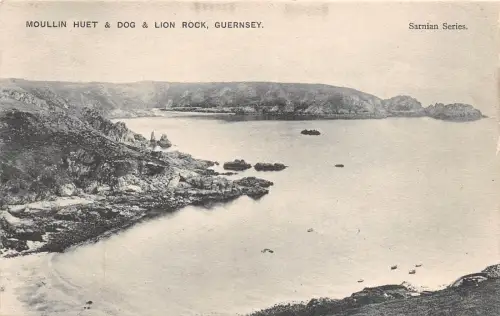 BR62056 moulin huet and dog and lion rock guernsey uk