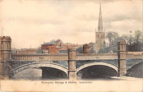 uk32578 newarke bridge and castle leicester uk