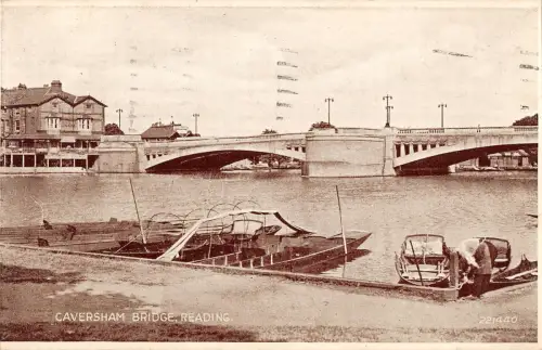 uk32517 caversham bridge reading real photo uk