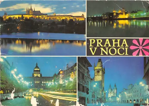 B45008 Praha bei Nacht Multiviews Tschechisch