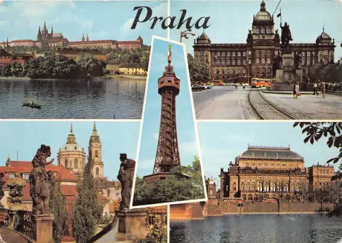 B67385 Praha Multiviews Straßenbahn Tschechisch