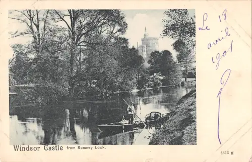 uk33674 romney lock windsor castle real photo uk