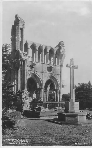 BR81137 Reste eines Querschiffs Echtfoto Dryburgh Abbey Schottland