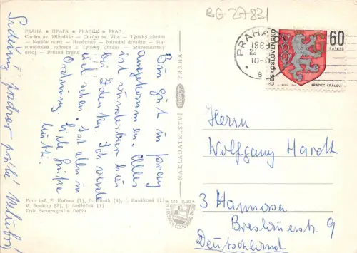 BG27831 Praha Straßenbahn Tschechisch