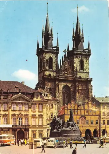 B45338 Praha The Tyn Church Autobus tschechisch