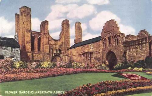 BR94653 Blumengärten Arbroath Abtei Schottland