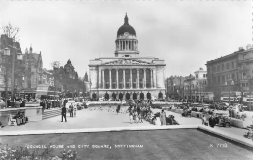 uk33759 council houses and city square nottingham real photo uk