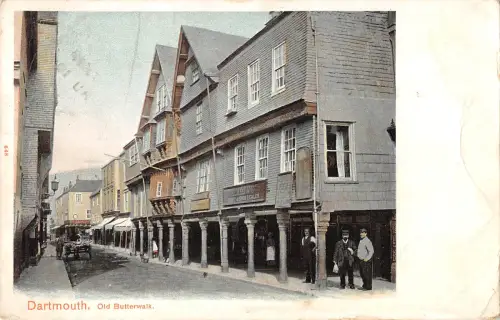 uk32410 old butterwalk dartmouth real photo uk