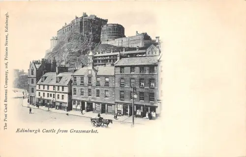 BR61148 Schloss vom Grassmarket Wagen Edinburgh Schottland