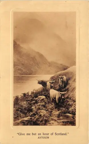 uk52325 give me but an hour in scotland aytoun scotland real photo uk