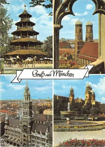 BG13156 münchen chinesischer turm frauenkirche rathaus germany