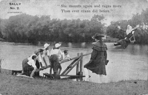 uk33546 sally no 2 people children social history real photo uk