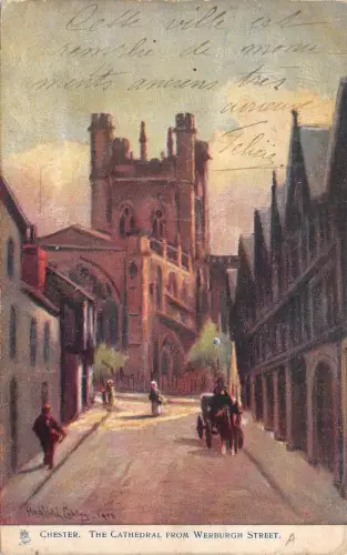 BR62795 Chester die Kathedrale von Werburgh Street Postkarte UK