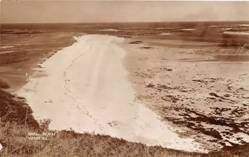 uk41094 shell beach herm real photo uk