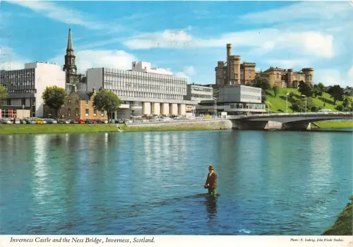 uk50061 inverness castle and ness bridge inverness scotland uk fishing