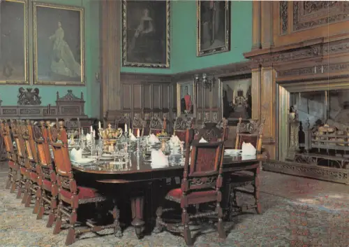 uk45315 esszimmer glamis castle scotland uk