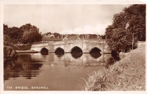 br108352 the bridge bakewell uk real photo