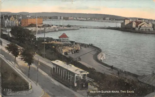 uk41205 two bays weston super mare uk tram tramway