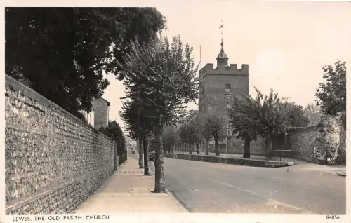uk52101 old parish church lewes real photo uk