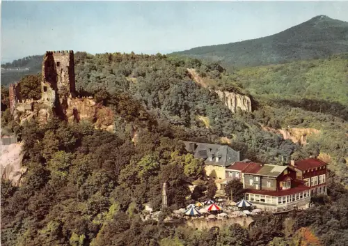 BG12970 Ruine Drachenfels mit Hotel Restaurant auf dem Drachenfels Germany