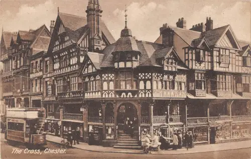 BR81265 the cross chester double decker tramway tram uk