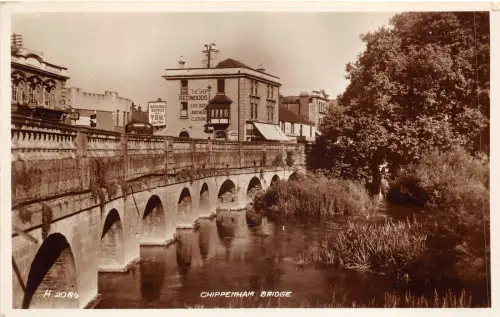 uk51240 chippenham bridge real photo uk national service
