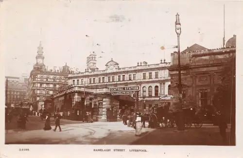 uk51008 ranelagh street liverpool real photo uk central station