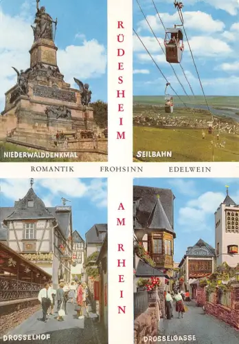 BG10214 Rüdesheim am Rhein Mehrfachansichten Seilbahn Germany