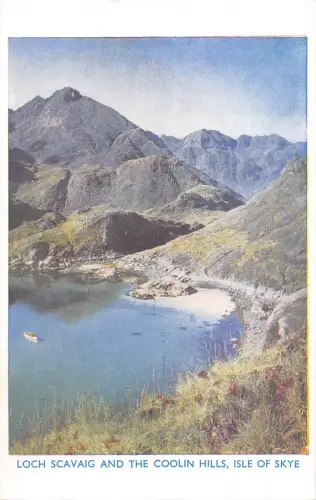 uk3233 loch scavaig and the coolin hills isle of skye scotland real photo uk