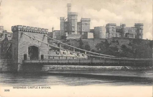 uk21770 inverness castle and bridge scotland real photo uk