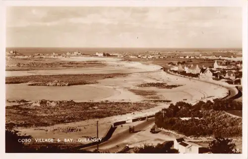 BR81851 cobo village and bay real photo guernsey uk