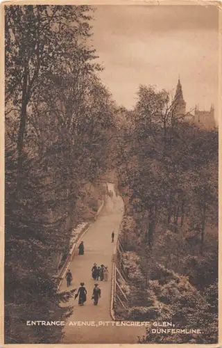 uk330 entry avenue pittencrieff scotland real photo uk