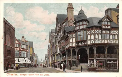 BR62225 Chester Eastgate Street from the Cross UK